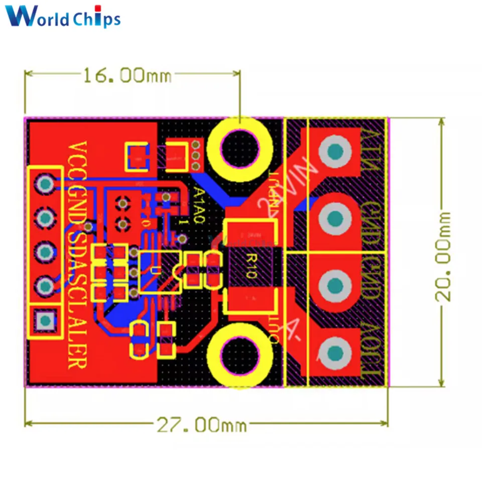 CCYKXA INA226 Spannungsstrommodul, 0-36 V 20 A Stromsensor, IIC