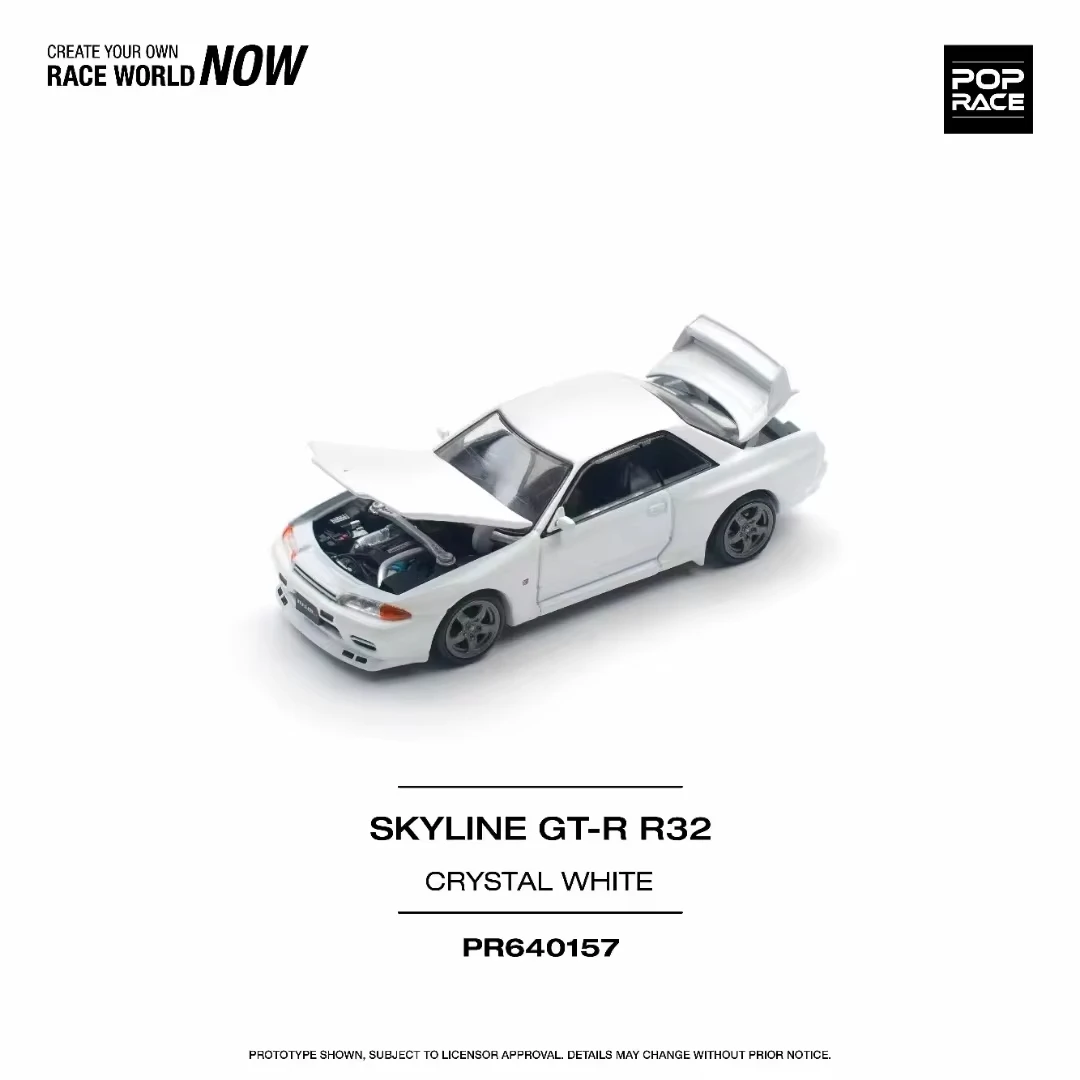 PreSale POP Race 1:64 CLK GTR KPGC10 Singer R32 R33 CIVIC EG6 RX7 Chrome Diecast Car Model Collection Miniature Toys