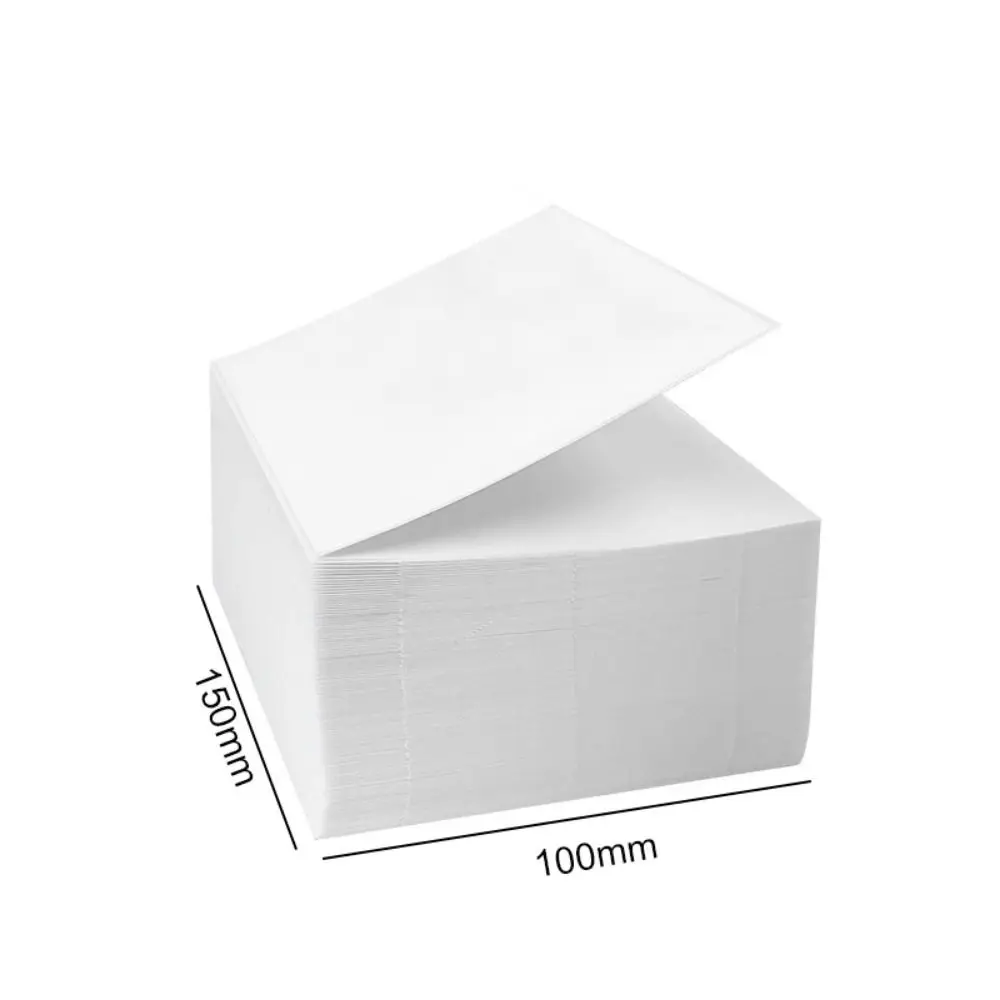 500 PZ Adesivo Termico Bianco Rettangolo 100*150mm Stampa Etichetta Adesiva Ad Alta Viscosità Impermeabile Tag di Carta Forniture Per Ufficio