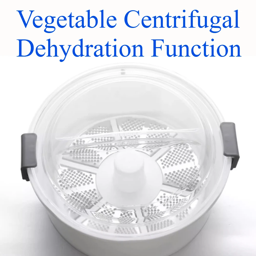 Electric Rotating Potato Peeler Machine for Home & Commercial Use, Vegetable Centrifugal Dehydration Function, Quick and Clean