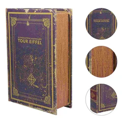 Vintage Fake Book Decoration Simulation Book Ornament Handicraft Decoration Crafts Ornaments Book Bible Storage Wooden Box