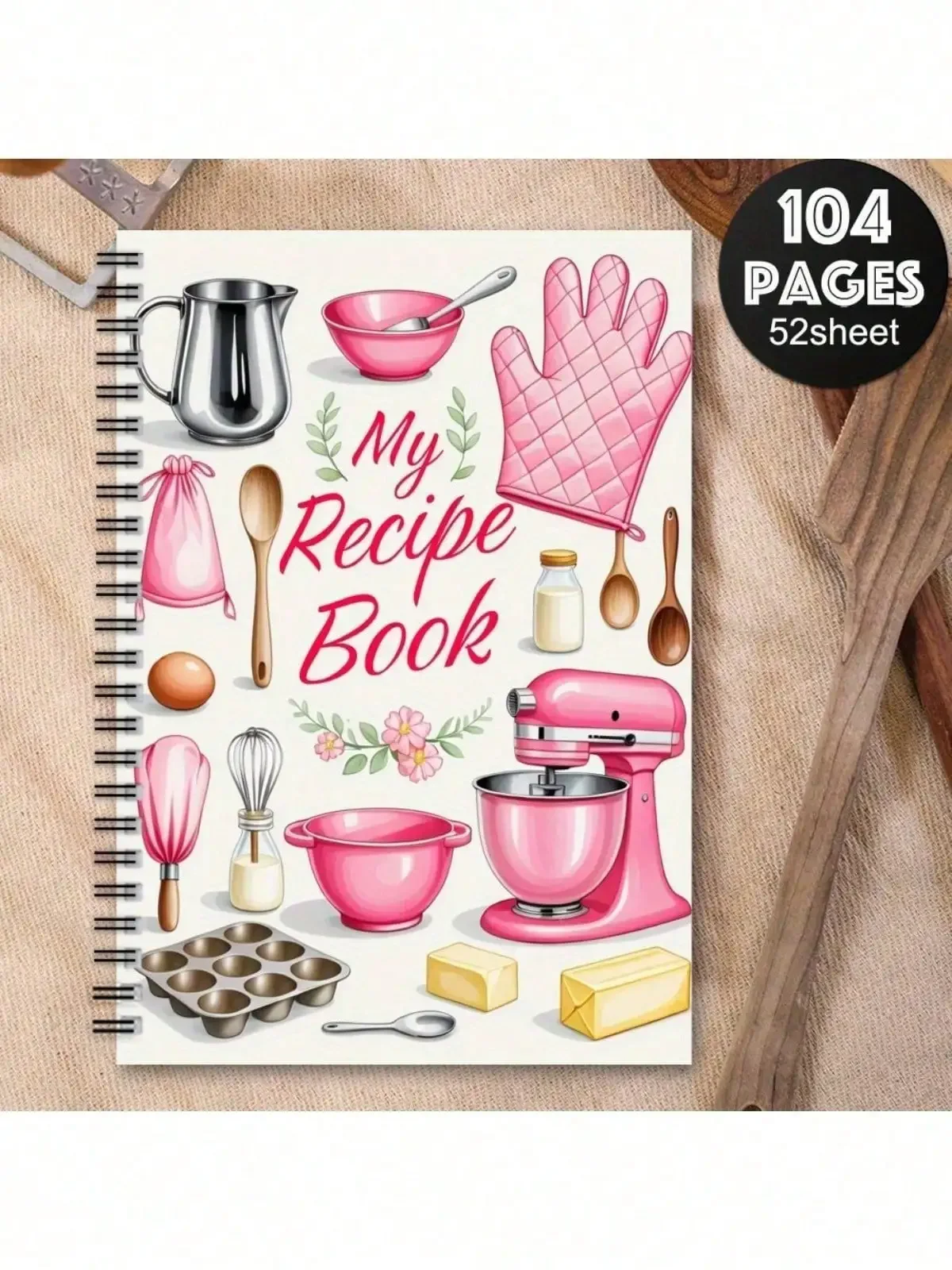 1 Pc Cartoon Spiral Recipe Notebook - Essential for Foodies & Craft Lovers Housewarming Gifts Valentine's Day Gifts