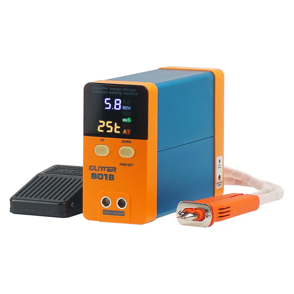 LED digital display GLITTER 801B storage capacitor spot welding machine portable small spot welder 100 ~ 240V global general