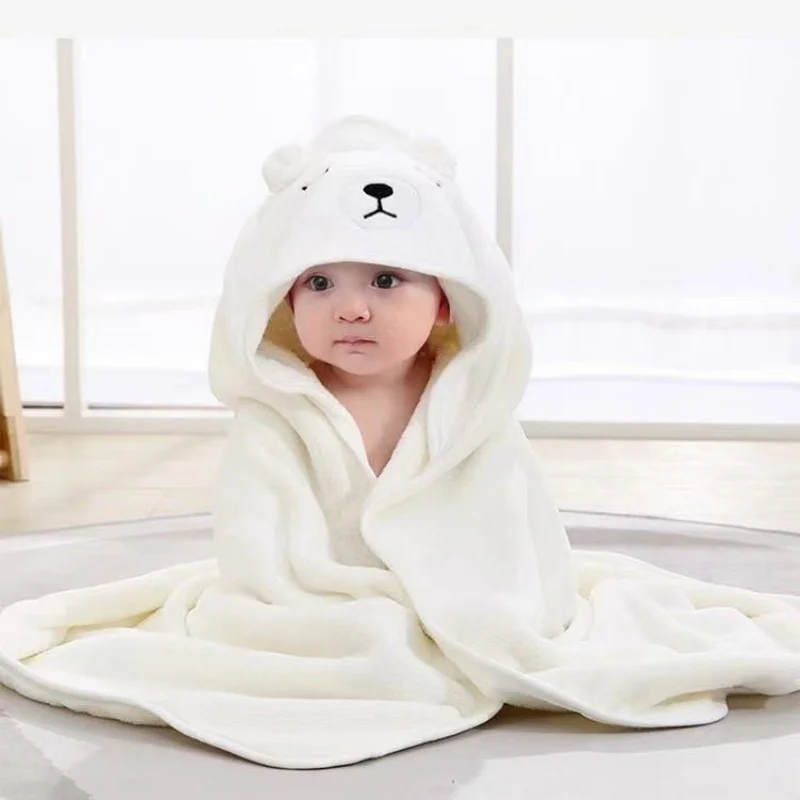 Cartoon Animal Baby Bath Towels Soft Newborn Hooded Towel Blanket Toddler Bathrobe Warm Sleeping Swaddle Wrap for Boys Girls