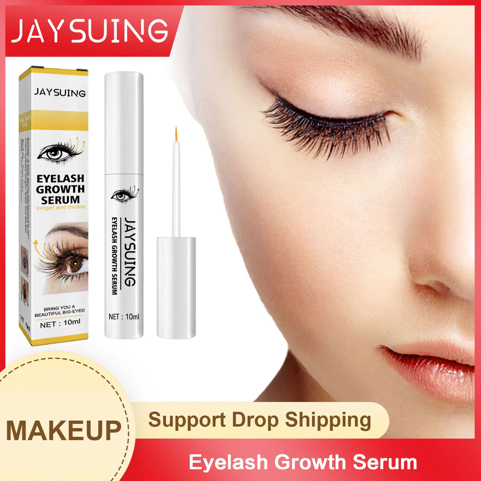 

Eyelash Growth Serum Natural Curl Fast Growth Lashes Enhancer Lengthening Lifting Longer Thicker Fuller Volume Eyelash Treatment