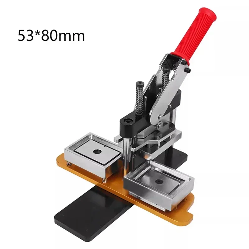 Square Refrigerator Badge Press Machine 53*80MM Rotating Manual Fridge Magnet Making Machine with 100PCS Magnet Part