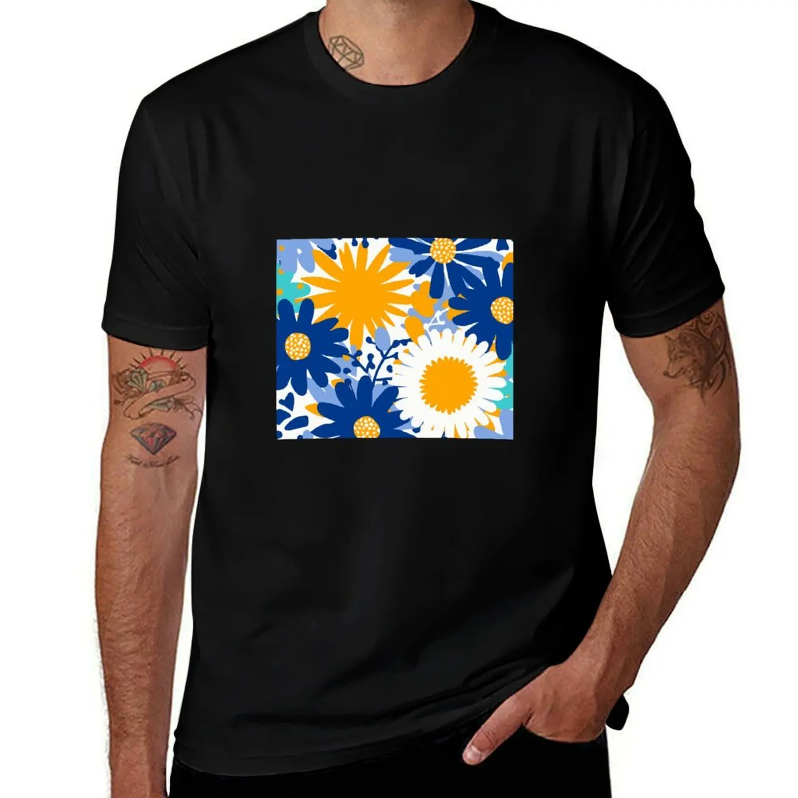 

Floral pattern T-Shirt luxury t-shirt rapper graphic tees plus size tops vintage graphic tee luxury clothes men