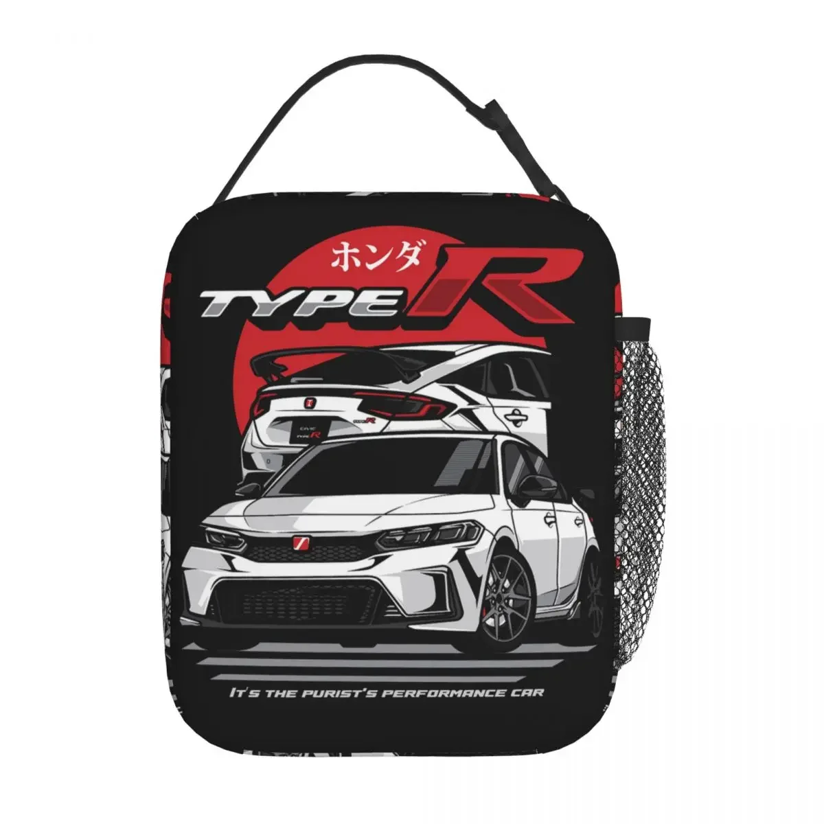 Classic Type R Sports Car Insulated Lunch Bag Japanese Jdm Food Box Reusable Cooler Thermal Bento Box Picnic