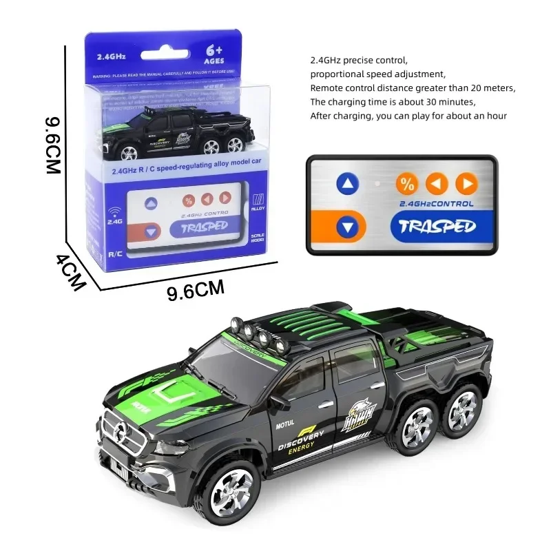 1:64 A-6601A New RC Car MINI AlloyRemote Control Car Convenient to Carry 60 Minutes of Work Time Children's Gifts Electronic Toy