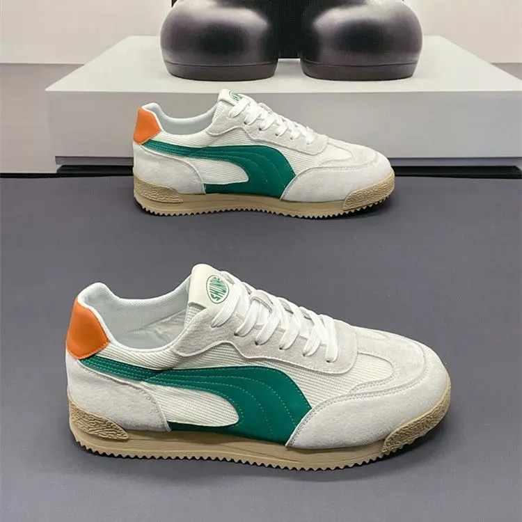 Atmungsaktive, weichsohlige, bequeme Freizeitschuhe für Herren in Übergröße, Frühling/Sommer, Mesh, Low-Top-Plateau-Sneaker, Schnürschuhe, flache Schuhe – Detail 12