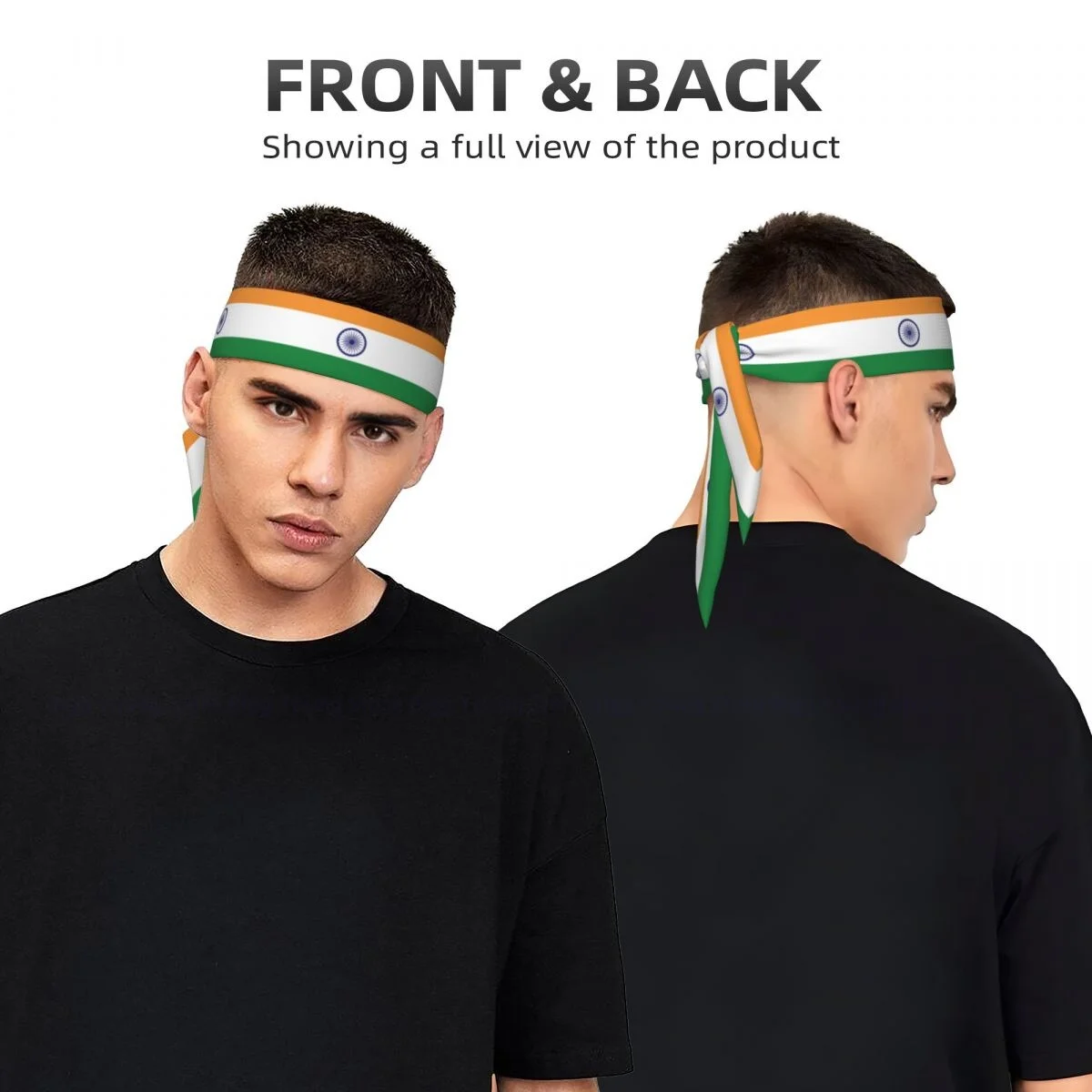 

Bandanas Hairband Head Tie India Flag Sports Headband for Running Tennis Karate Athletics Brief Style