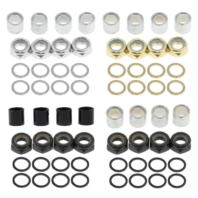 Skateboard Washers Bearing Spacers Nut Standard Skateboard Accessory Metal Skateboard Bearing Spacer Truck Washer Set