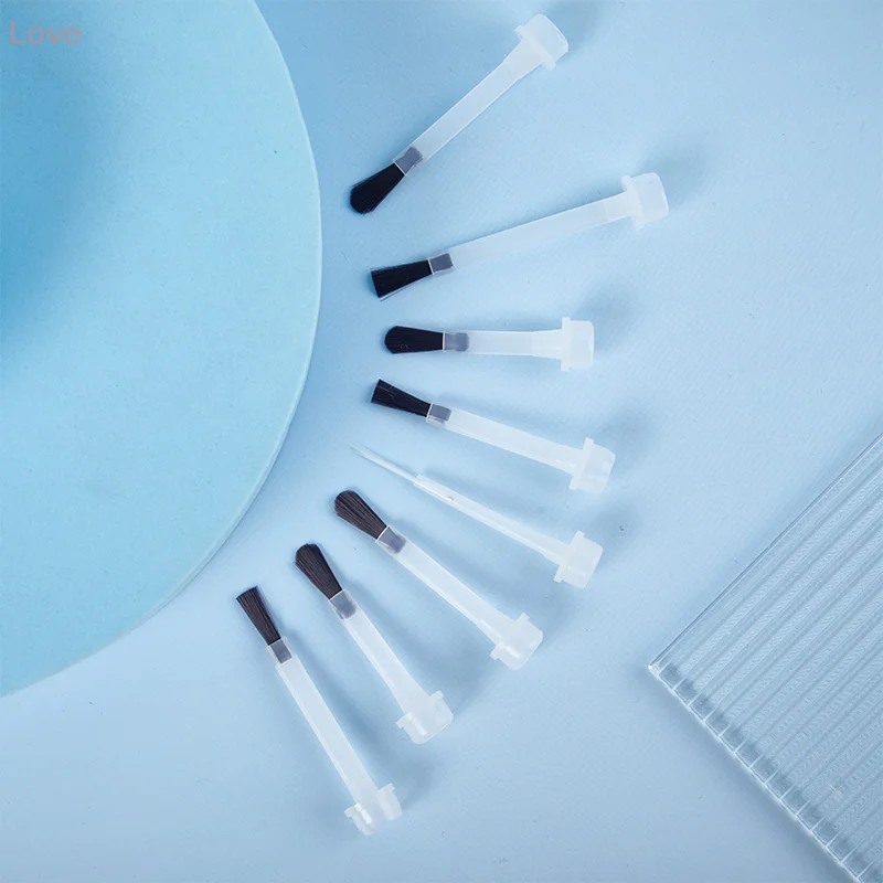 [L & P] 10 قطعة استبدال المتاح فرشاة طلاء الأظافر السائل مانيكير تطبيقها فرشاة لغمس مسحوق قاعدة معطف/معطف فوقي