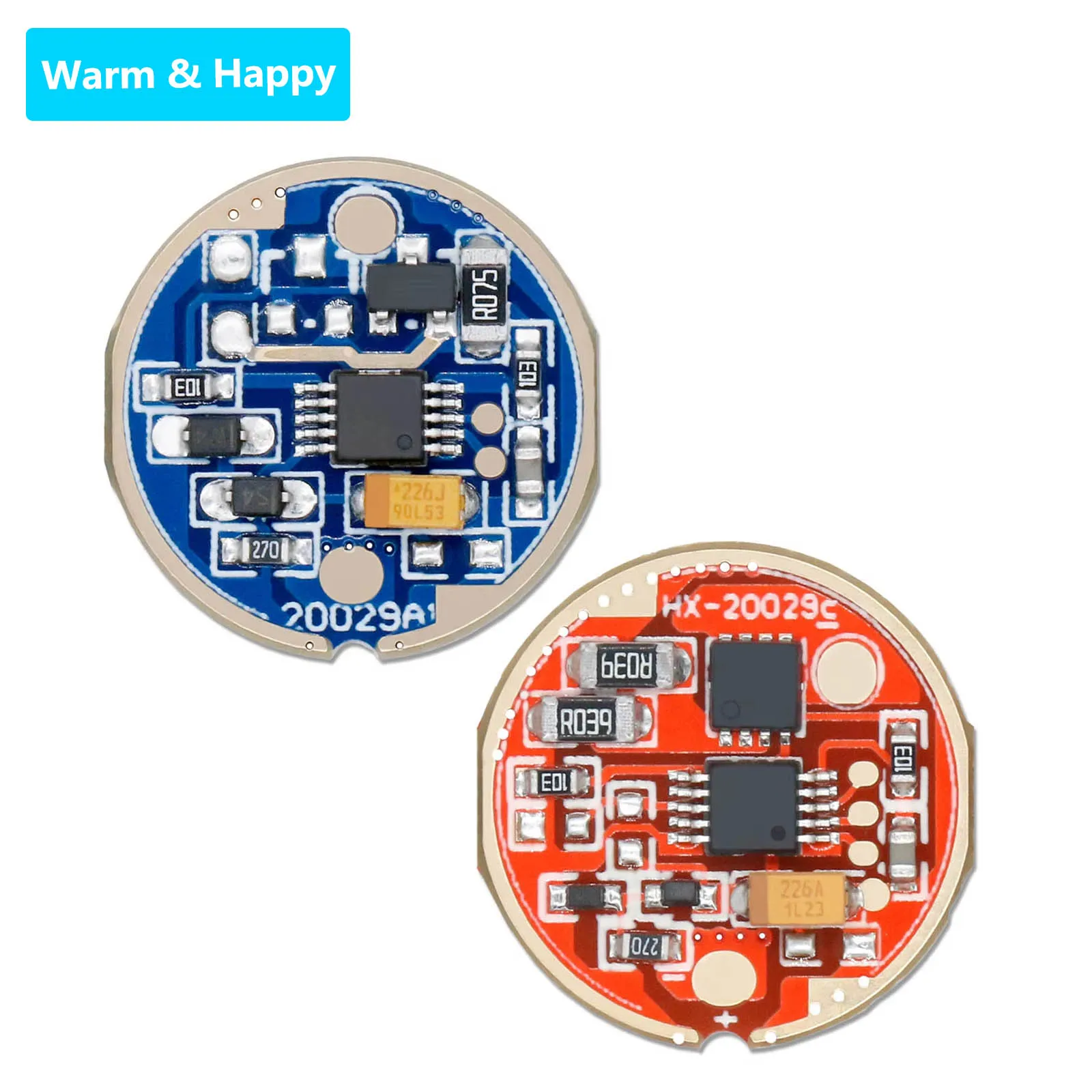 4pcs LED Flashlight Constant Current Driver Board Input DC3.7-4.2V DIA=16.7MM Output DC3-4V For LED 3w 5w 10w 18w With 5-Modes
