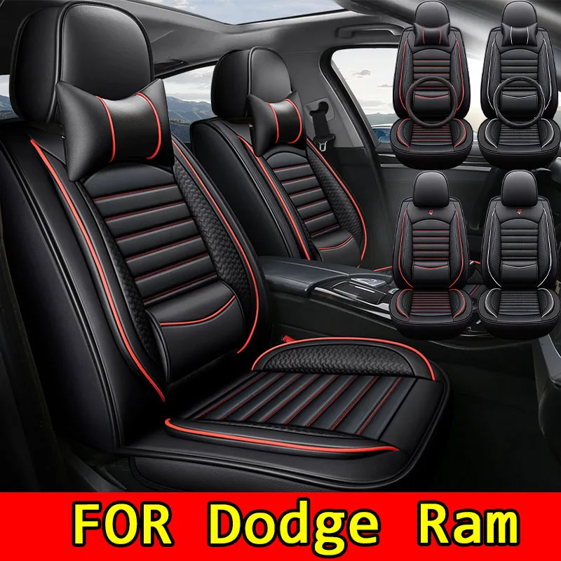 Las fundas para asientos de coche Dodge Ram son impermeables y resistentes al desgaste, con revestimiento de cuero PU de alta gama tanto para los asientos delanteros y traseros.