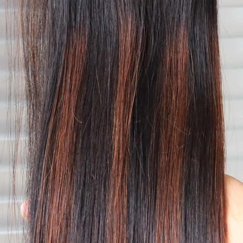 تسليط الضوء على اللون البني عذراء ريمي الهندي وصلة إطالة شعر طبيعي شفافة 4x4 5x5 13x4 13x6 الدانتيل إغلاق أمامي مستقيم الشعر