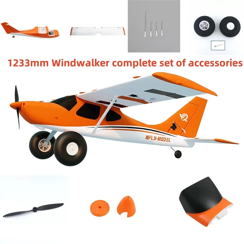 Xfly 1233mm Windrunner V2 Glastar Juego completo de accesorios, que incluye cuerpo, alas principales, neumáticos de cola plana, hélices, etc.