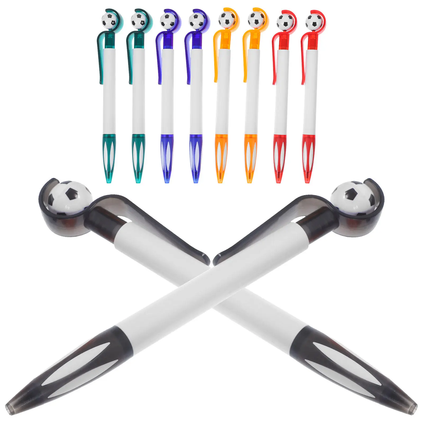 

10Pcs Rotating Football Pens Creative Ballpoint Pens Smooth Writing School Office Supplies Soccer Party Favors Students
