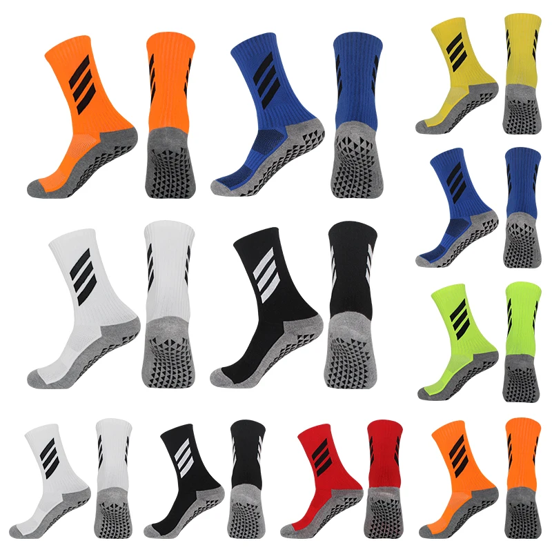 New Outdoor Sports Football Socks Men and Women Training Competitions Stripe Pattern Breathable Non Slip Thicken Soccer Socks