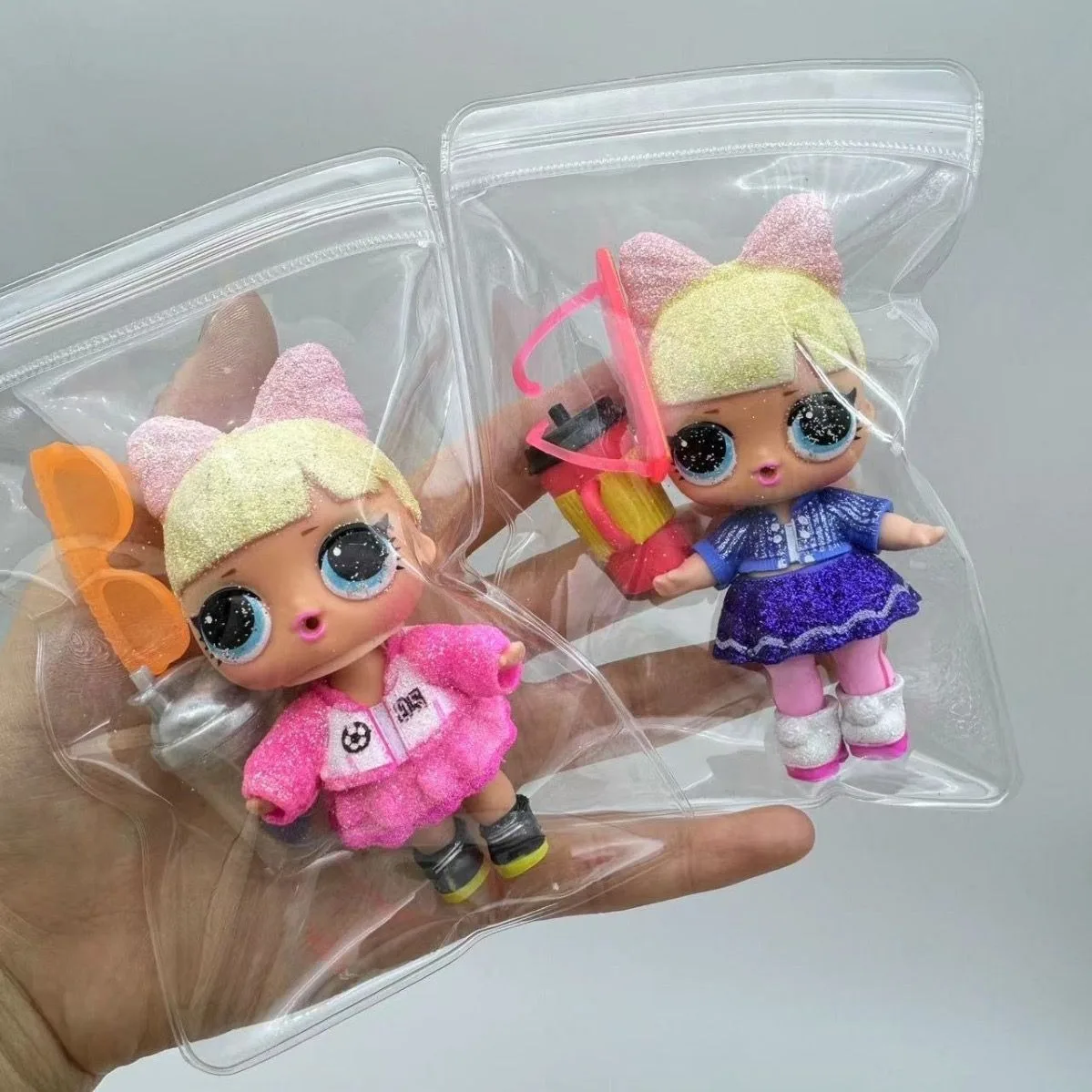 

The New Assembled Gold Powder Beautiful Girl Doll Golden Head Doll Set Includes Clothes, Shoes, Accessories, Playing House Toys