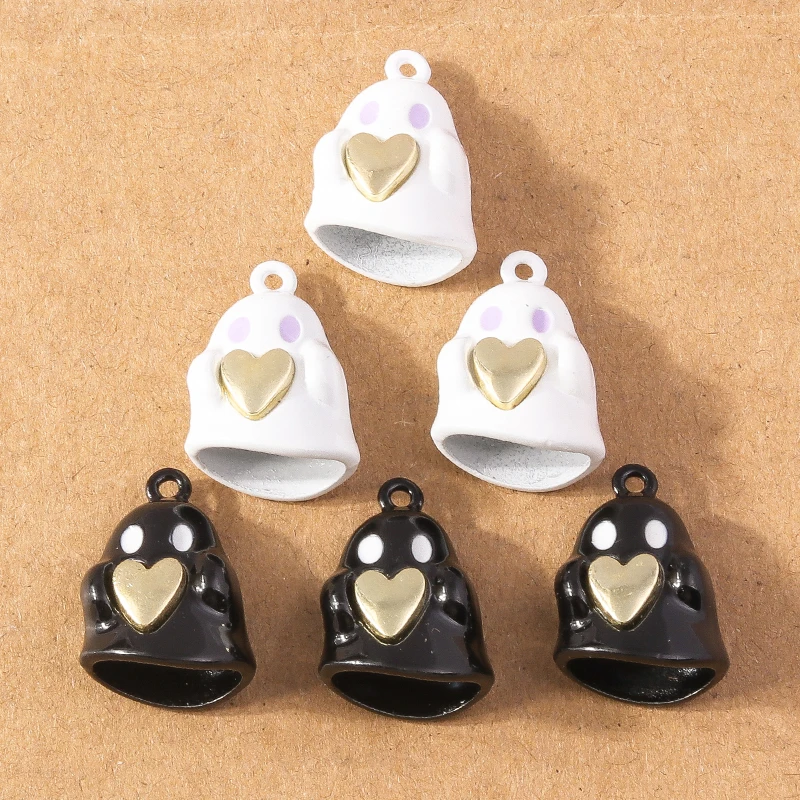 5 Stück 21*14mm süße Harz Halloween Charms Geister Anhänger für Schmuckherstellung Halskette Ohrringe Armband DIY handgemachte Accessoires – Detail 5