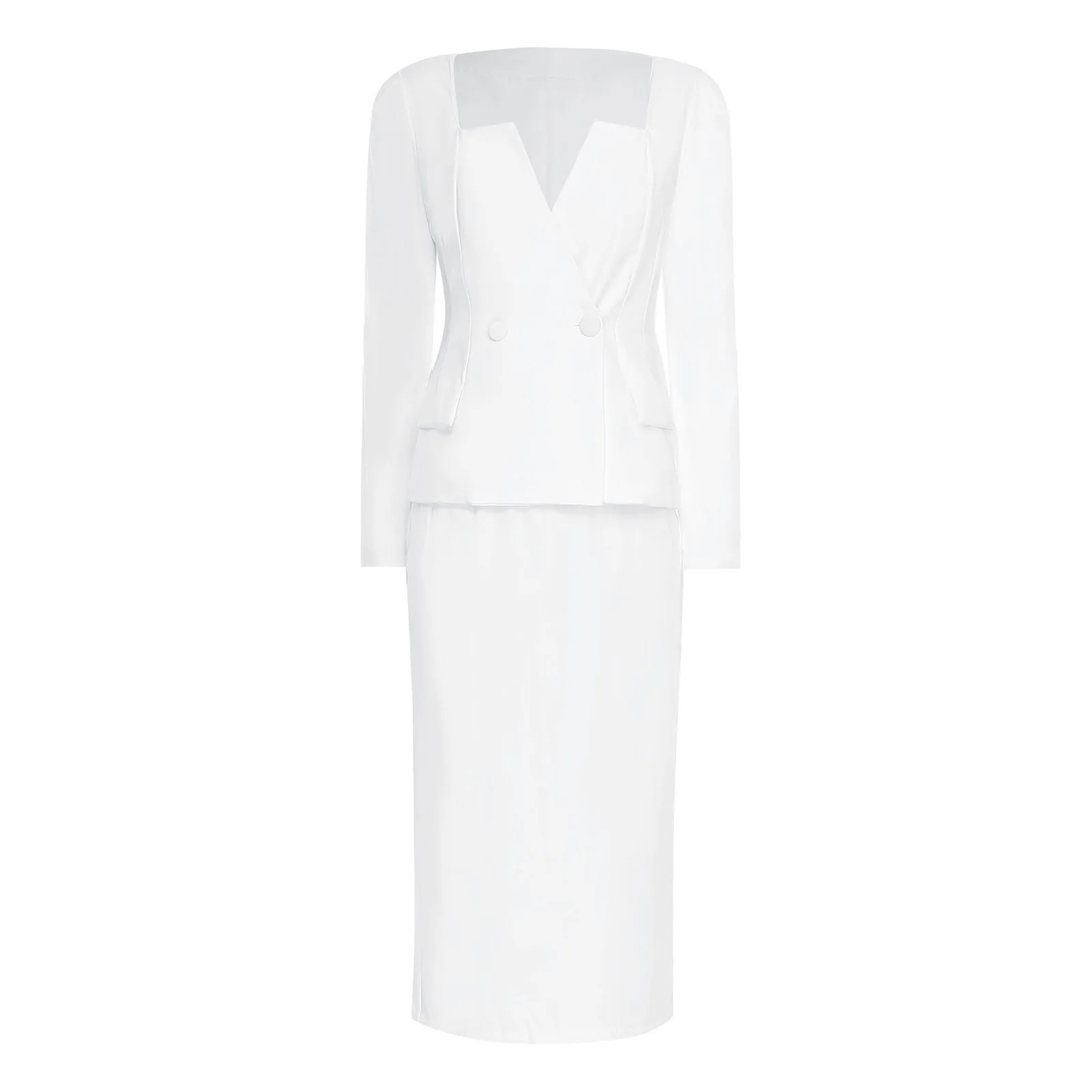 

Женские офисные женские костюмы с юбкой, деловой костюм с длинным рукавом, 2 предмета, рабочая официальная одежда для поездок на работу, комплекты юбок, наряды из двух предметов