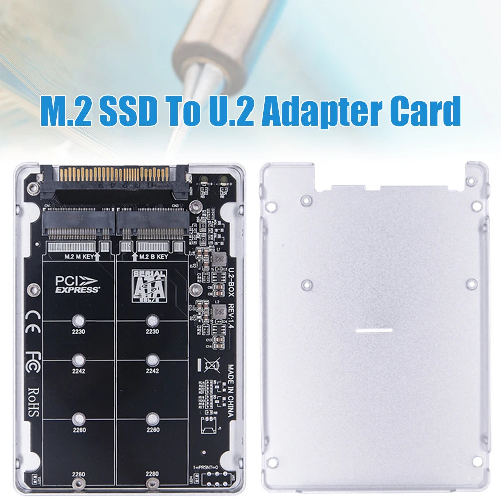 

Aluminum Alloy M.2 SSD To U.2 32Gbps Hard Disk Adapter Card M.2 NVMe SATA-Bus NGFF SSD To PCI-e U.2 Adapter for Windows8/10/Linu