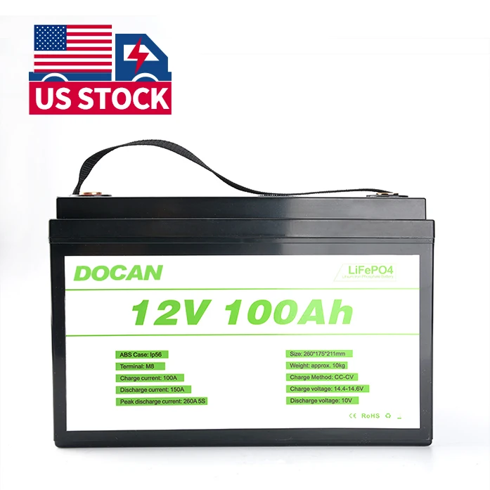 Hotselling 12V 100AH Deep cycle Battery Pack with Led Display Lifepo4 12V 100Ah LFP Golf EV Solar System Power Bank