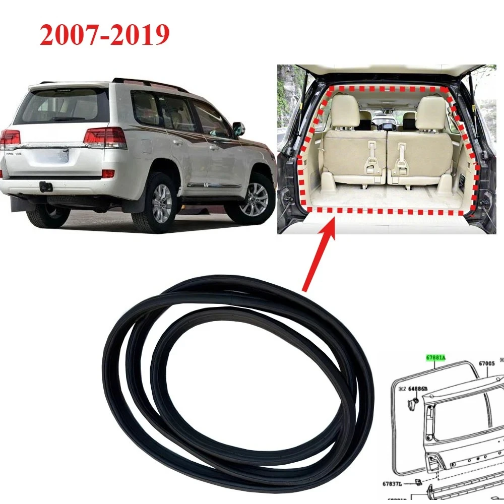 Inner Tail Door Rubber Shell for Lexus Lx570 LC200 Rear Shell 67881-60120 Full Piece Original Weatherstrip