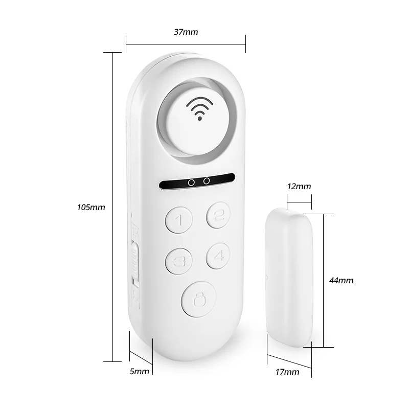 Security Protection Smart Home Tuya Alarm Motion Sensor Build-in Buzzle Wireless Magnetic Window Detector