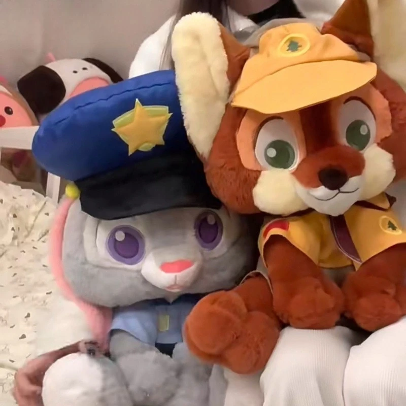 

Zootopia Kawaii Judith Nick Plush Toy Doll Cartoon Anime Figure Fox Rabbit Animal Room Decor Pillow Cushion Peluche Gift