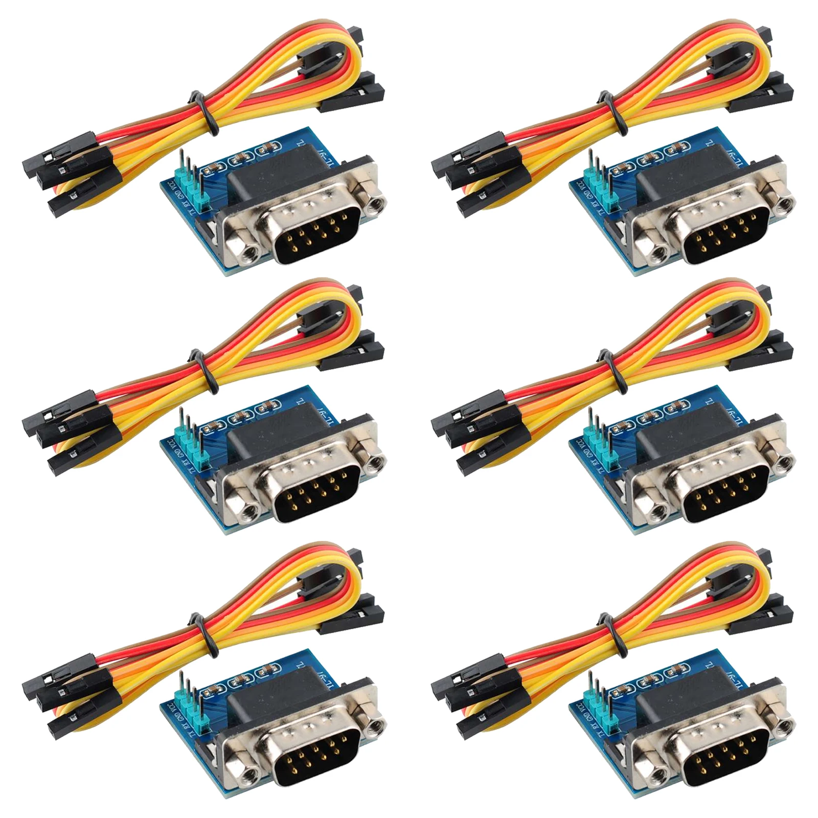 2/3/6 قطعة MAX3232 RS232 إلى TTL وحدة محول مسلسل DB9 موصل ذكر لبرمجة Arduino/STM32 #2