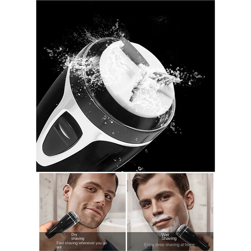 L65A-Electric Shaver For Men Rechargeable Cordless Rotary Electric Razor -Up Beard Trimmer Face Shaving Machine