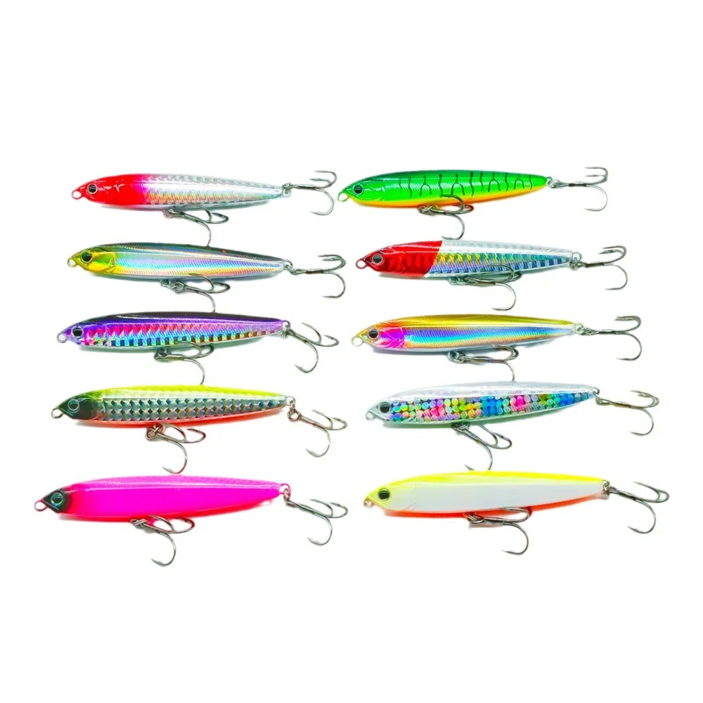 

Flying Ghost Pencil Lures With Rattle Long Cast Slow Sinking Metal Jigs Set For White Bass Freshwater Fishing Lures