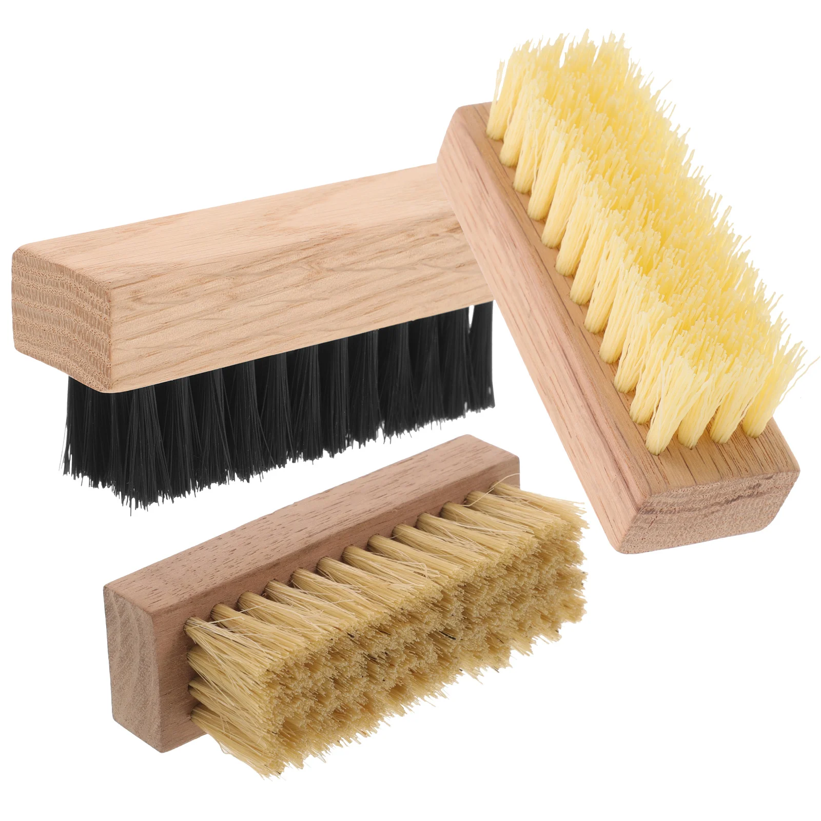 

3Pcs Shoe Cleaning Brush Wooden Handle Scrubbing Brush for Sneakers Boots Compact Lightweight Shoe Care Tool