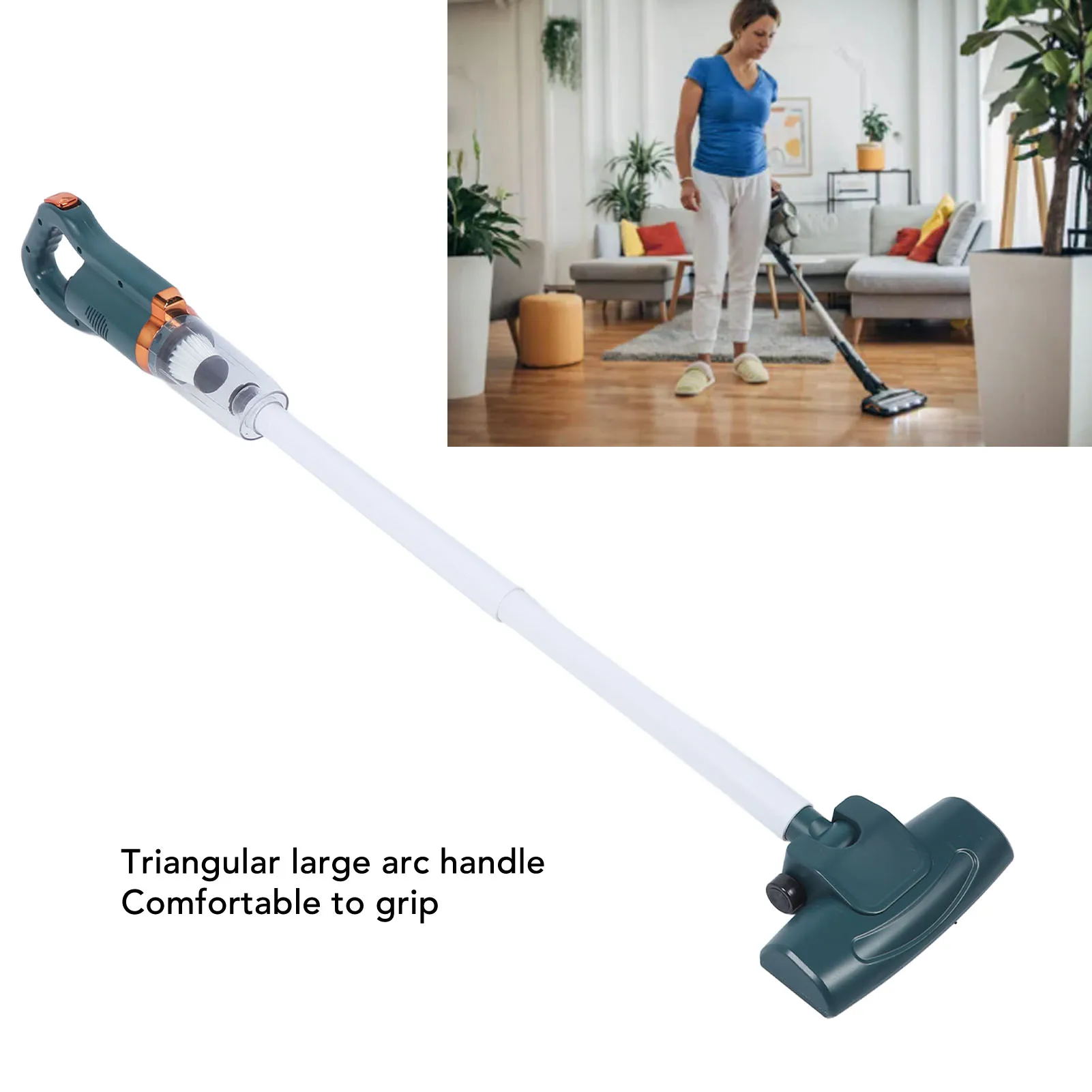 مكنسة كهربائية لاسلكية 8500Pa قوة شفط مكنسة كهربائية محمولة مع كوب غبار 600 مل للأرضية المنزلية 120 وات #2