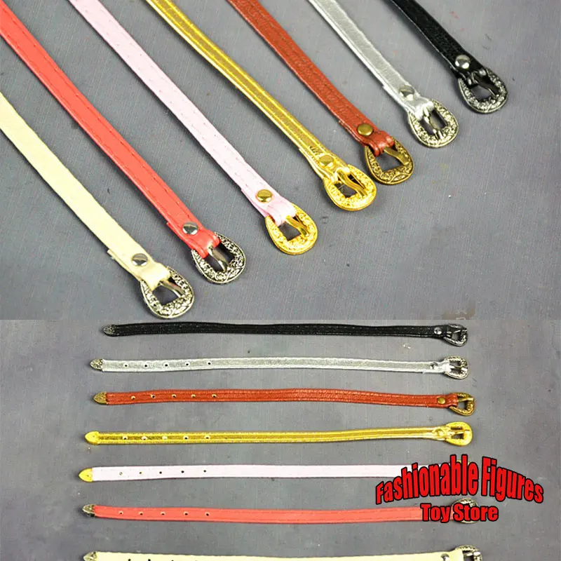 متوفر 1/6 جندية أنثى PU حزام جلد ملون ملابس دمى إكسسوارات لجسم شخصيات الحركة 12 بوصة #1