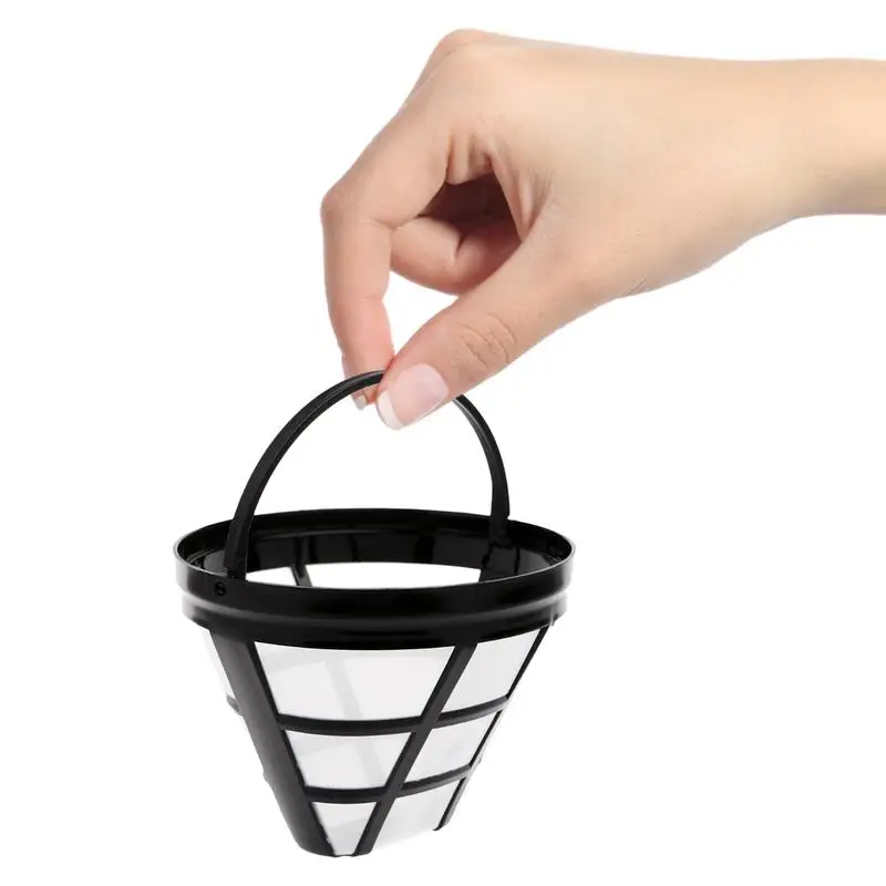 Repeat Coffee Filter Stainless Steel Nylon Mesh Basket Filter Cone Shape Coffee Filter Dripper Strainer Replacement Tool