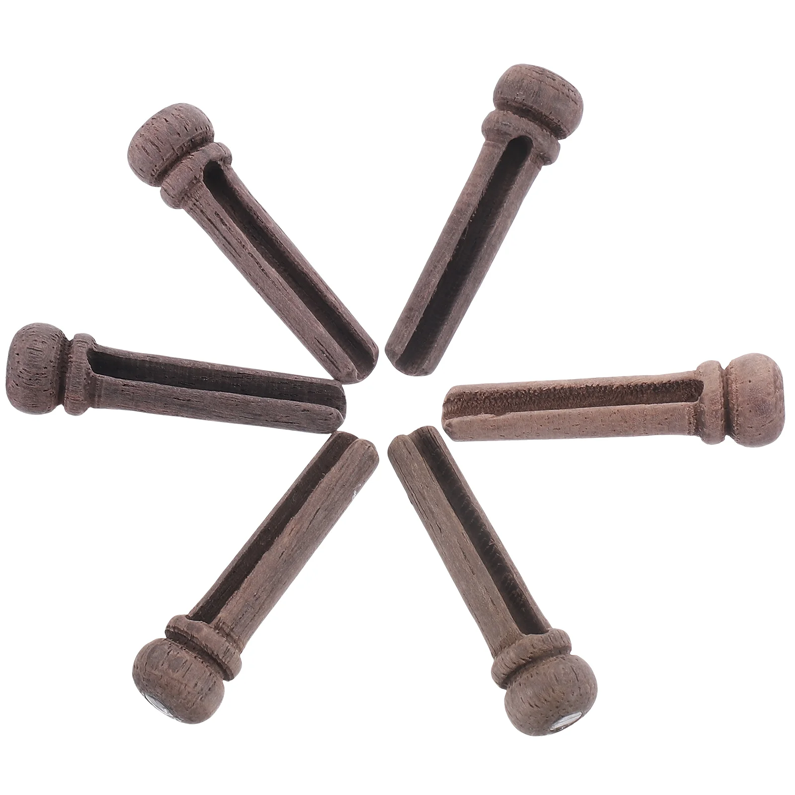 

6pcs Rosewood Guitar Bridge End Pin Set
