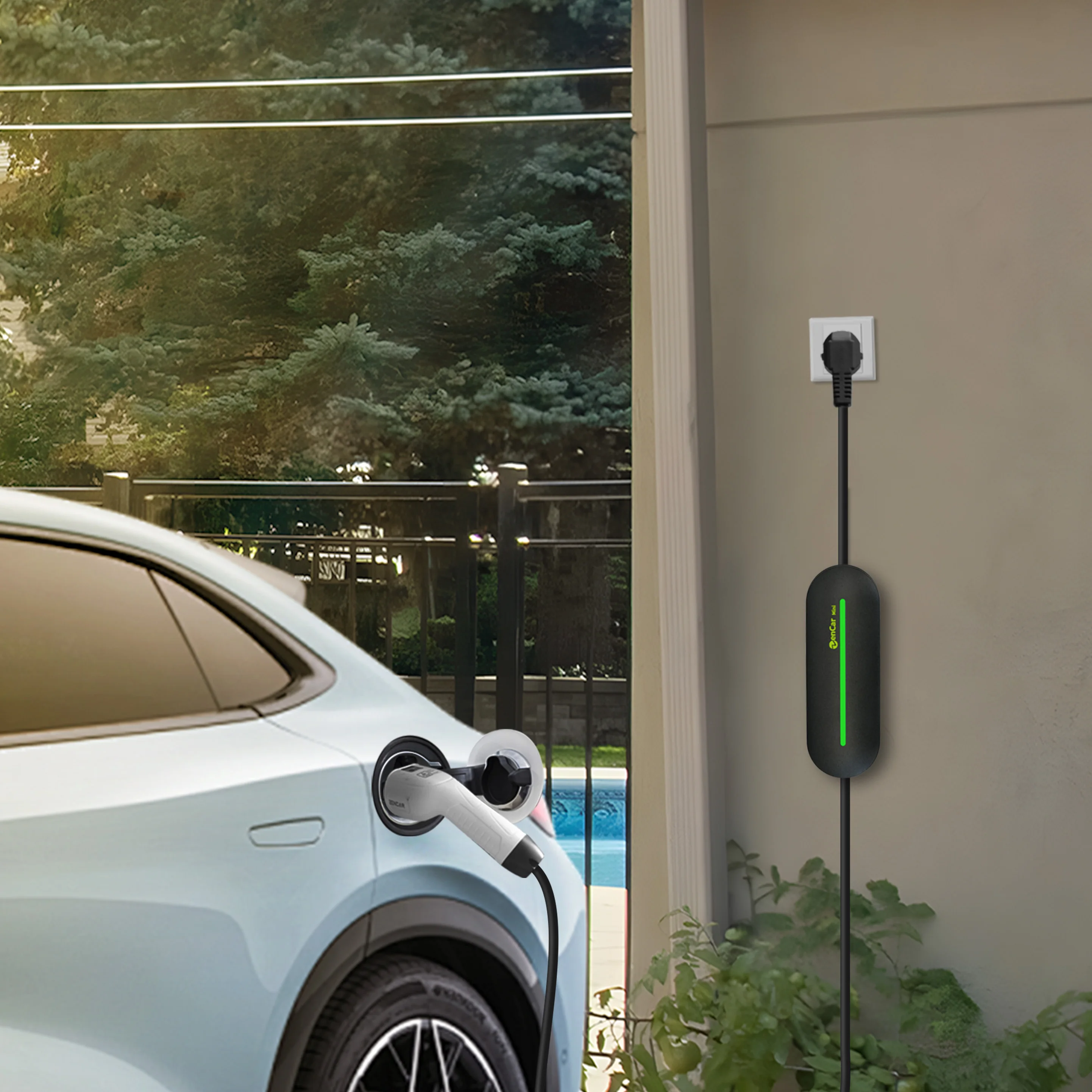 3.6KW EVSE 16A Portable EV Charger Type 2 J1772 GB/T Optional Smart EV Charger Wifi APP With Schuko Temperature Control