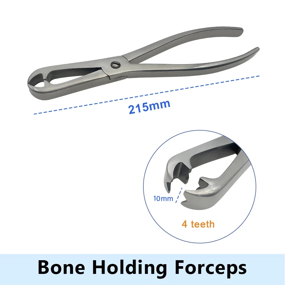 Knochenhaltezange, orthopädisches chirurgisches Instrument mit vier Zähnen, Trauma-Instrument, Knochenreduzierungszange, autoklavierbar