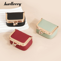 High Quality Genuine Leather Women Coin Wallets New Simple Coin Pocket Ring Necklace Jewelry Case Female Coin Purses