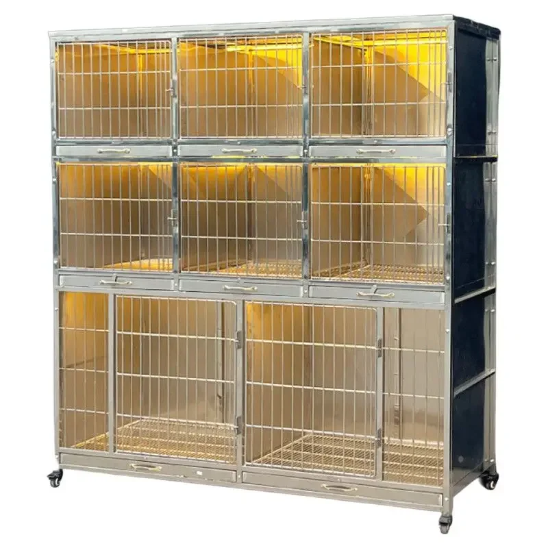 LPLP bold stainless steel pet foster cage multi-layer double-layer breeding cage hospital inpatient
