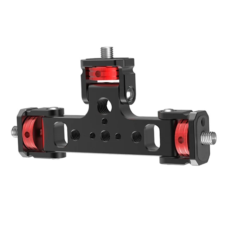 Triple Phone Holder Tripod Mount, 180° Adjustable Bracket for Vlogging Live Streaming, Camera Light Microphone