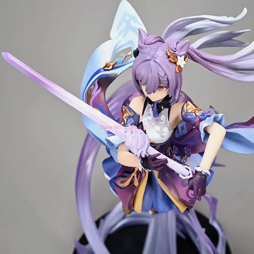 26Cm Anime Genshin Impact Keqing Game Figure Pop Actie Beeldje Pvc Decoratie Ornamenten Model Speelgoed Decor Beeldje