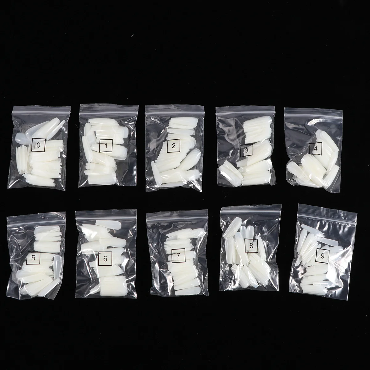 

500Pcs Long Artificial Nail Tips Full Cover Natural Color Fake Nails Manicure Tools Nail Art Decoration Party Manicure Stickers