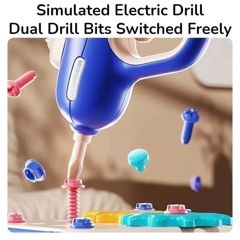 Nuevo Juego de herramientas de juguete para niños de 62 Uds., caja de herramientas de plástico con caja de herramientas de reparación, bloques de construcción DIY, herramienta de reparación de simulación, juguete de 3 a 6 años