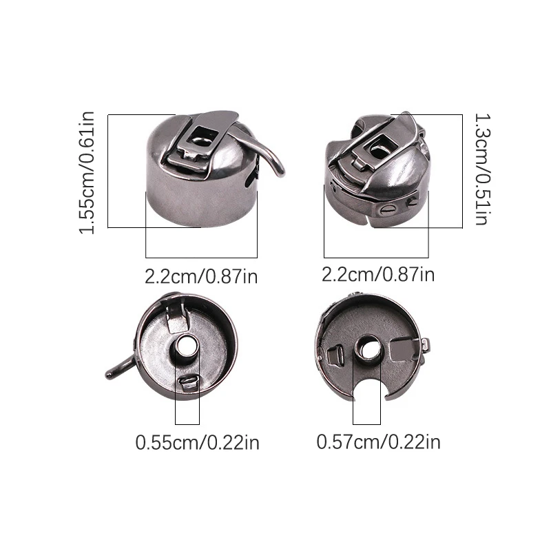 1PCS Sewing Machine Bobbin Case Stainless Steel Bobbin Case for Front Loading 15 Class Machines Suitable for Household Sewing