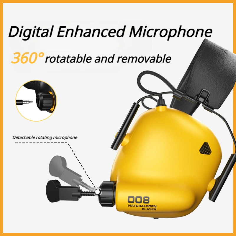 ECHOME Tactical Wired Headphone 7.1Surround Sound Gaming Headset with Noise-Canceling USB Microphone RGB Backlight for PC Laptop