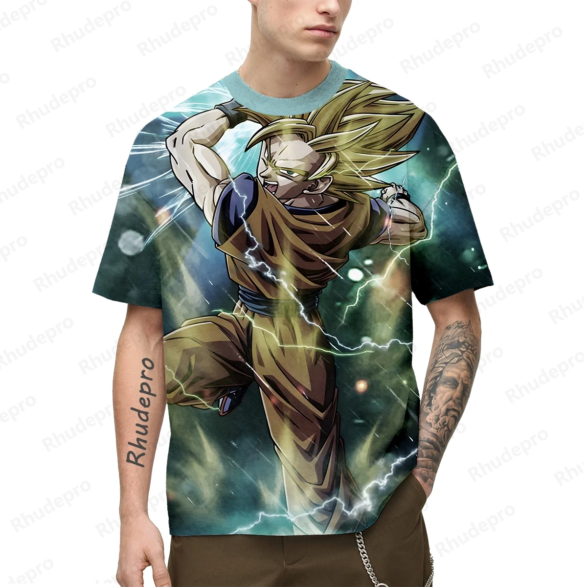 Goku New Cosplay T-shirts Fashion Shirt Men Oversized Tops Vegeta Gym Anime Essentials 100-5XL Harajuku Style 2024 Trend